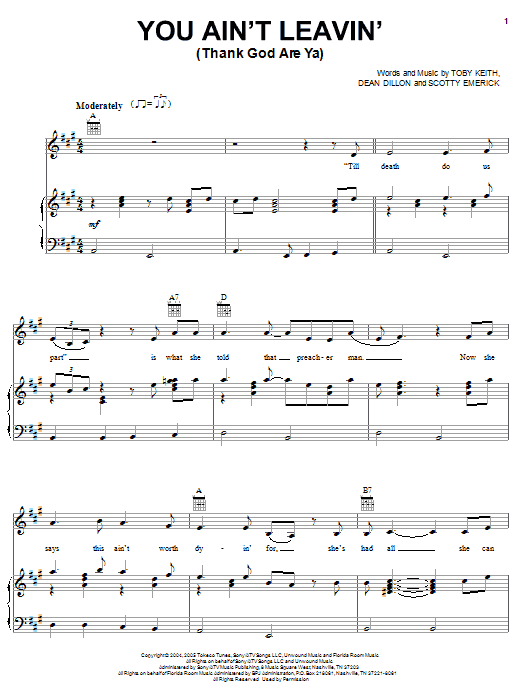 Produktbild zu: You Ain't Leavin' (Thank God Are Ya)