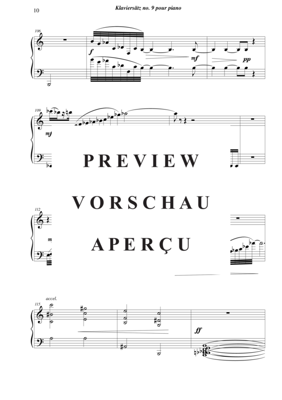 Product gallery: Page 11 of 12 Klaviersätz no. 9 , , Piano Solo