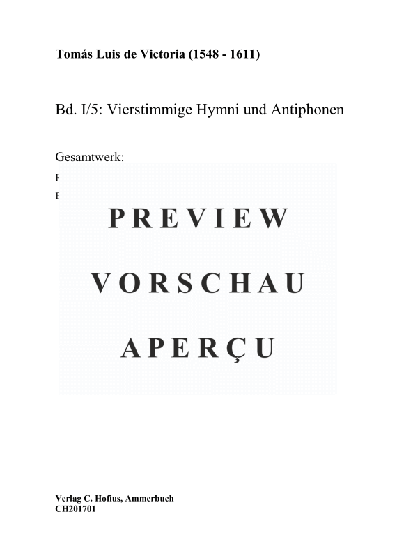 gallery: Vierstimmige Hymni und Antiphonen (Motetten Bd.5), , (Vier Vokalstimmen)