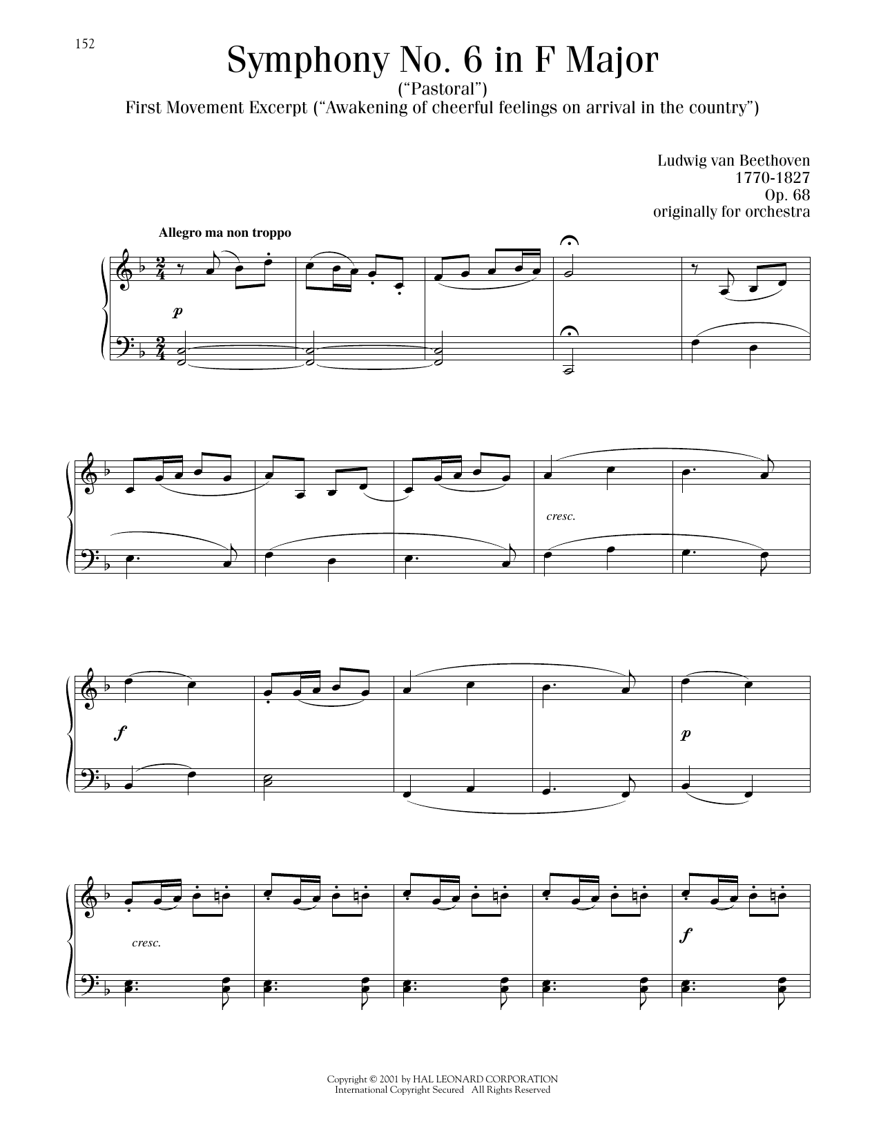 Produktbild zu: Symphony No. 6 In F Major ("Pastoral"), First Movement Excerpt