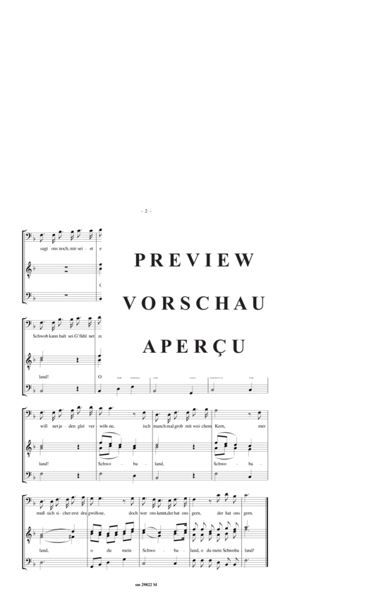 Product gallery: Page 3 of 3 Schwobaland, di muß mr möga , , (male choir)