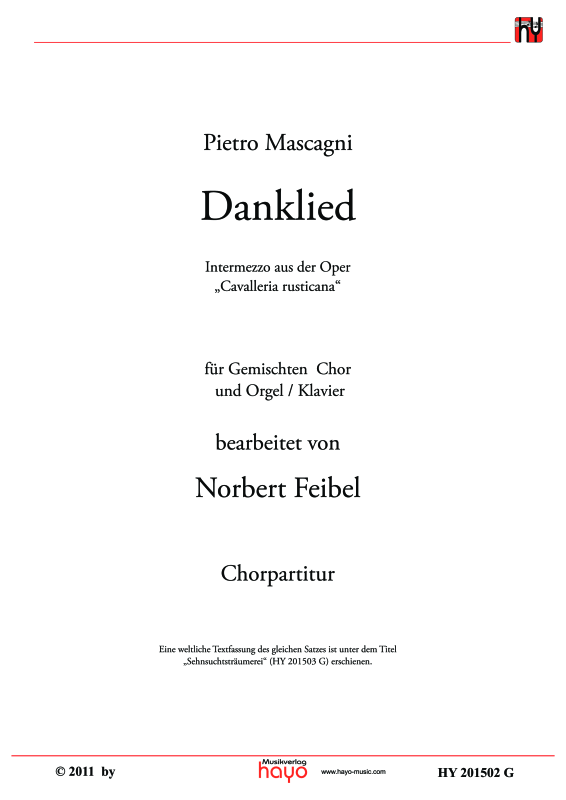 Produktbild zu: Danklied