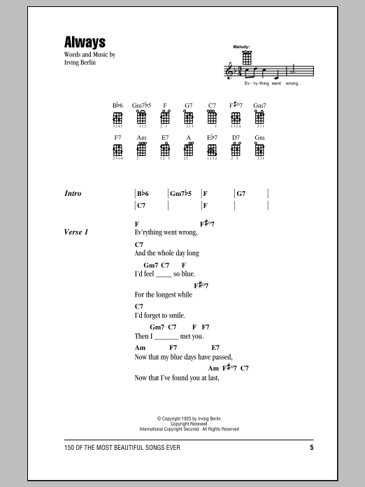 Product gallery: Page 1 of 1 Always, Irving Berlin
