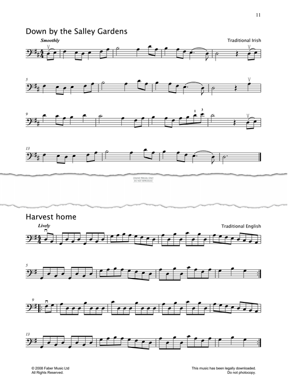 Produktgalerie: Seite 1 von 1 Down by the salley gardens, Irish Traditional, Violoncello