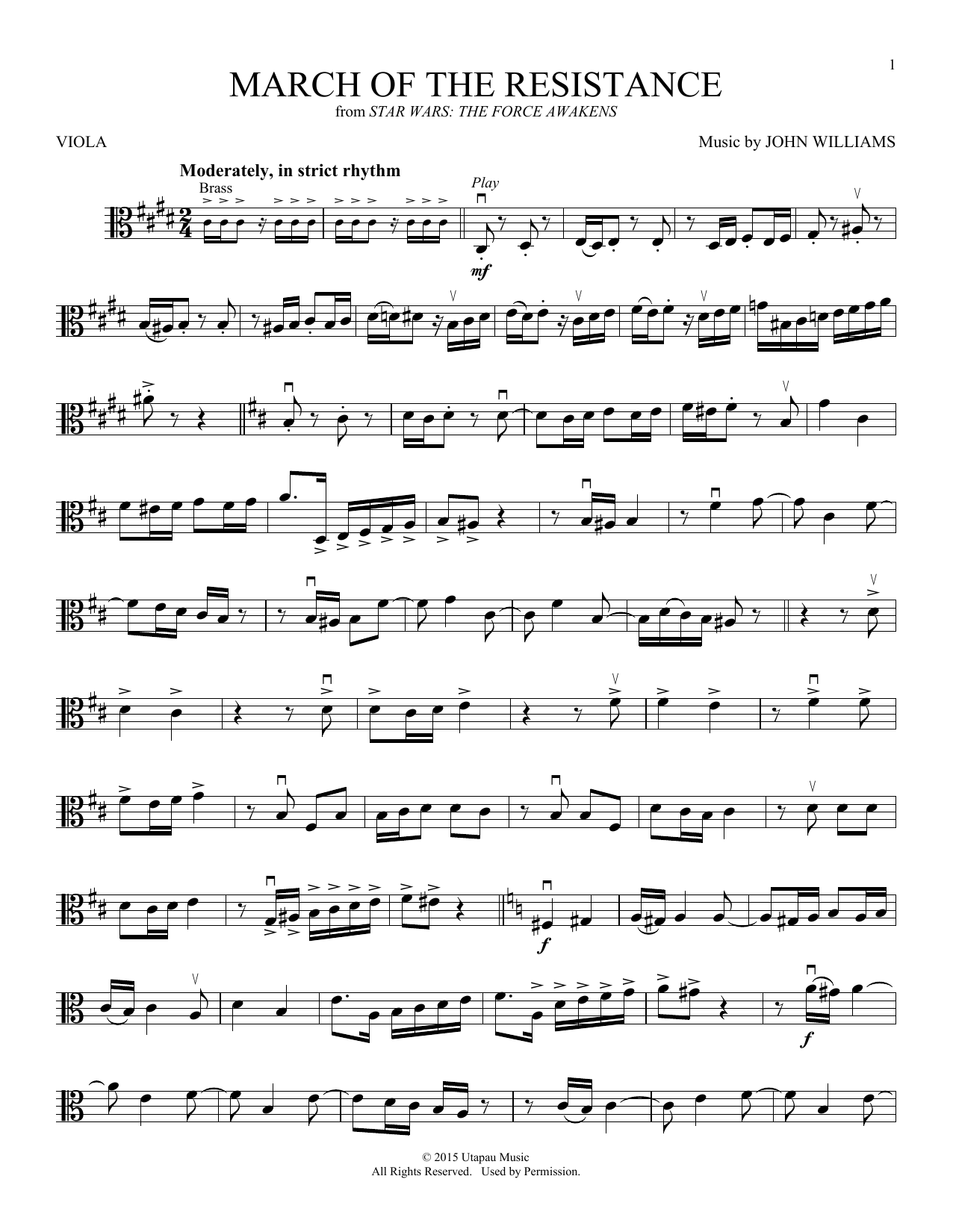 Product gallery: Page 1 of 1 March Of The Resistance (from Star Wars: The Force Awakens), John Williams
