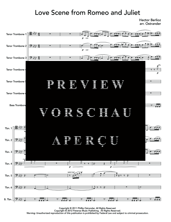 Produktgalerie: Seite 5 von 11 Love Scene from Romeo and Juliet, , (Posaunen Septett)
