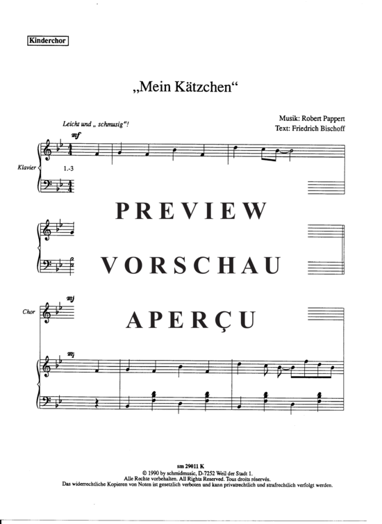 gallery: Mein Kätzchen , , (Kinderchor)