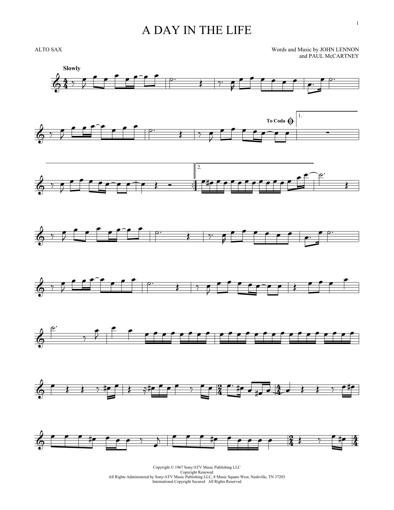 Product gallery: Page 1 of 1 A Day In The Life, The Beatles