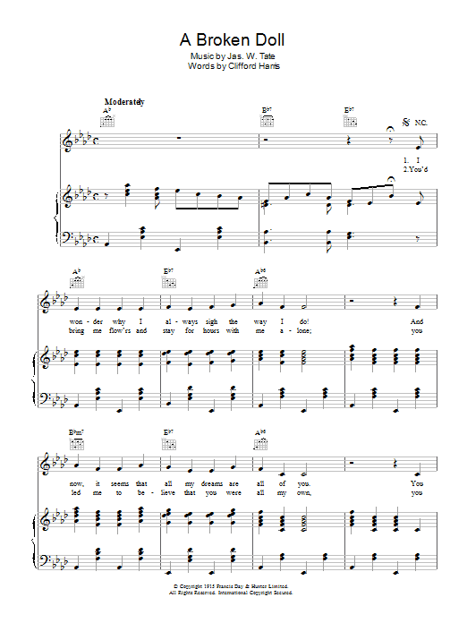 Product picture to:  A Broken Doll - Nora Bayes