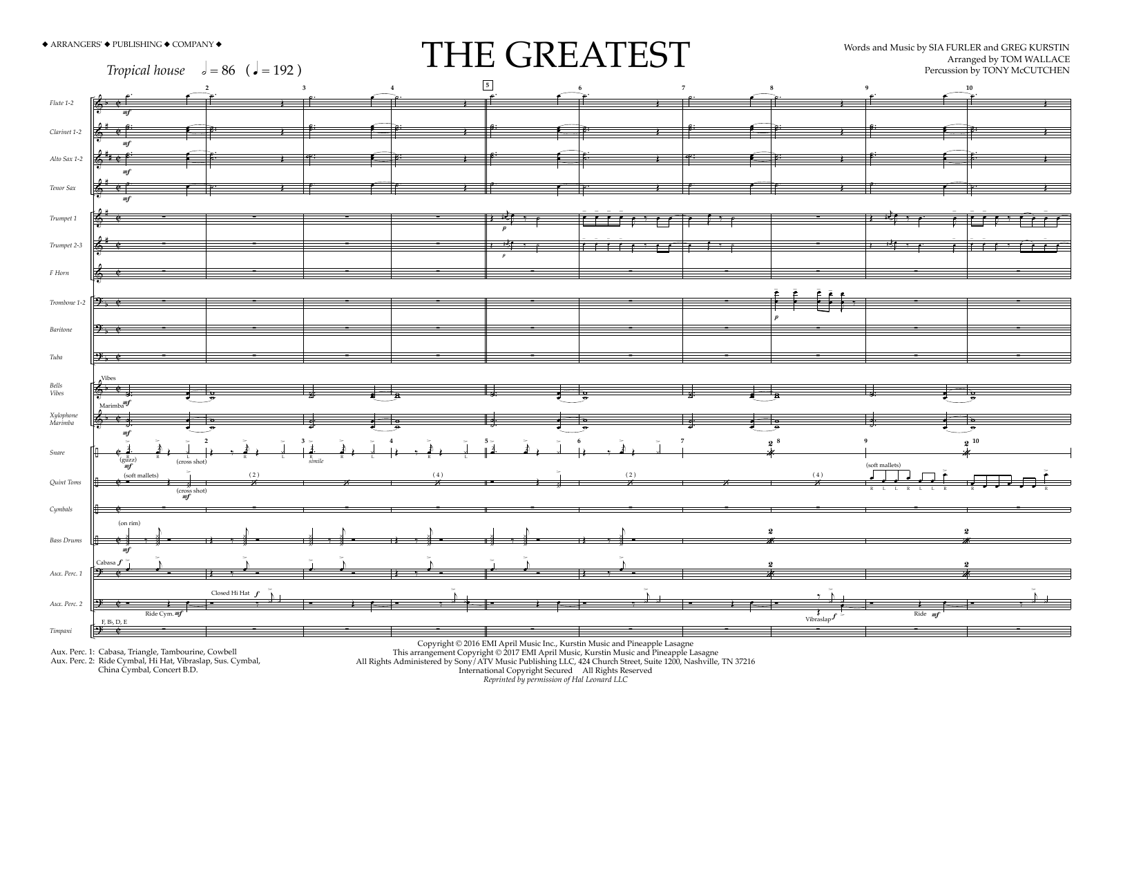 Product picture to: The Greatest - Full Score