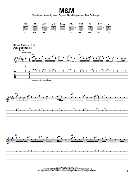 Product gallery: Page 1 of 1 M&M, Blink-182