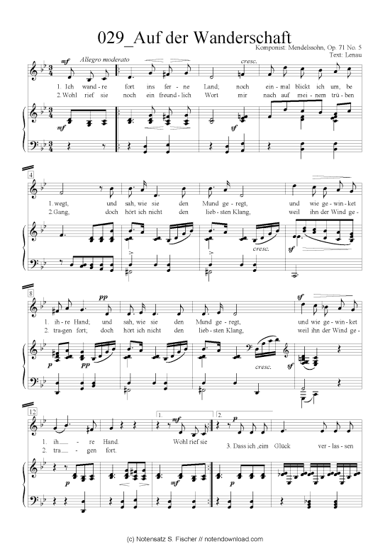 Product picture to: Auf der Wanderschaft Felix Mendelssohn Bartholdy (1809-1947)