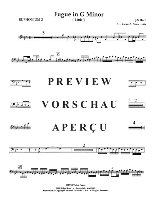 Product gallery: Page 14 of 18 Fugue in G Minor (Little) , ,  (Tuba Quartett EETT)