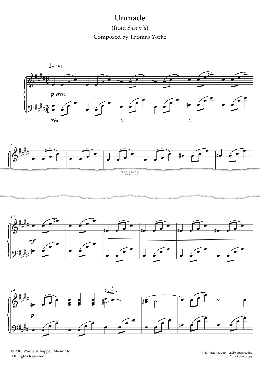 Produktgalerie: Seite 1 von 1 Unmade, Thomas Yorke, Klavier