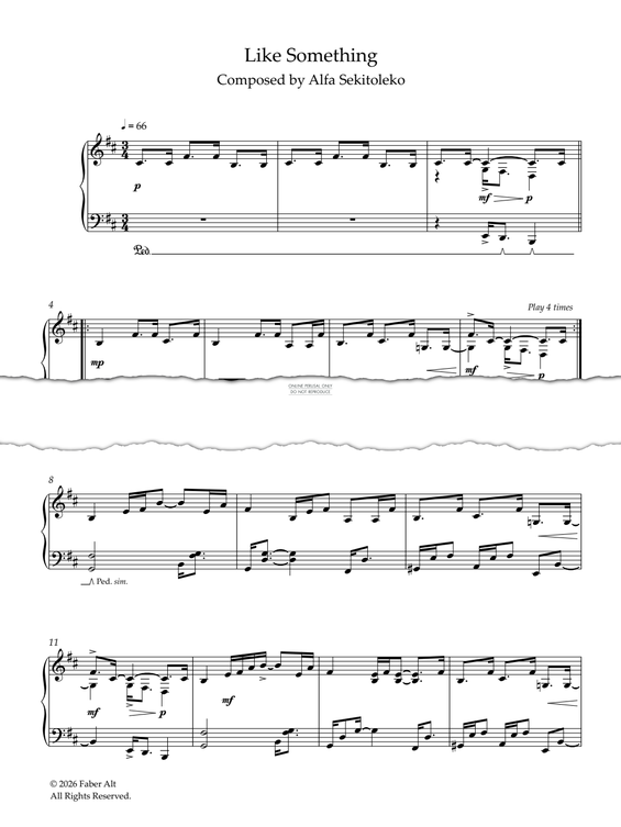 Produktgalerie: Seite 1 von 1 Like Something, Alfa Mist, Klavier