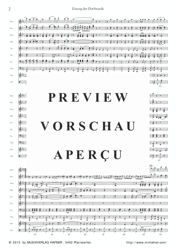 Product gallery: Page 6 of 11 Einzug der Dorfmusik, , (large wind orchestra)