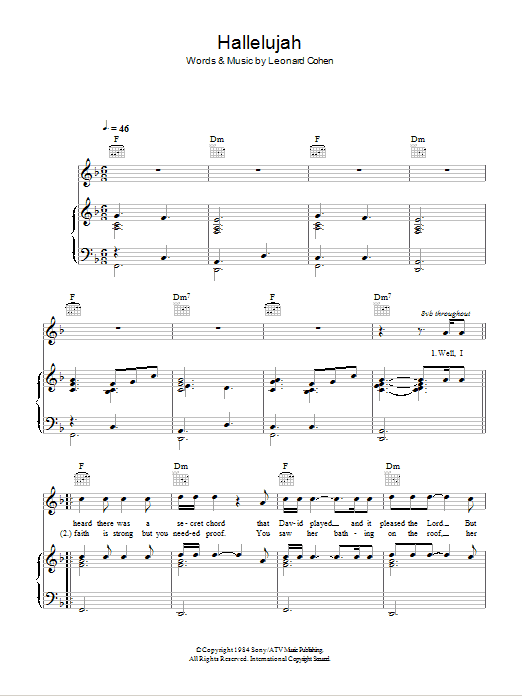 Produktgalerie: Seite 1 von 1 Hallelujah, Susan Boyle, Gesang, Gitarre, Klavier