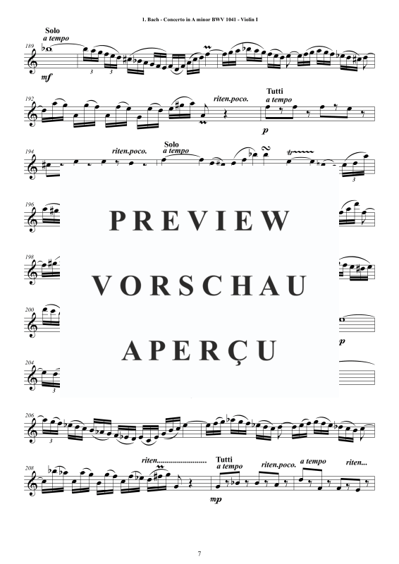 Produktgalerie: Seite 8 von 11 Seven Bach's String Quartet Concertos - Complete Parts, , Streicherquartett (nur Einzelstimmen