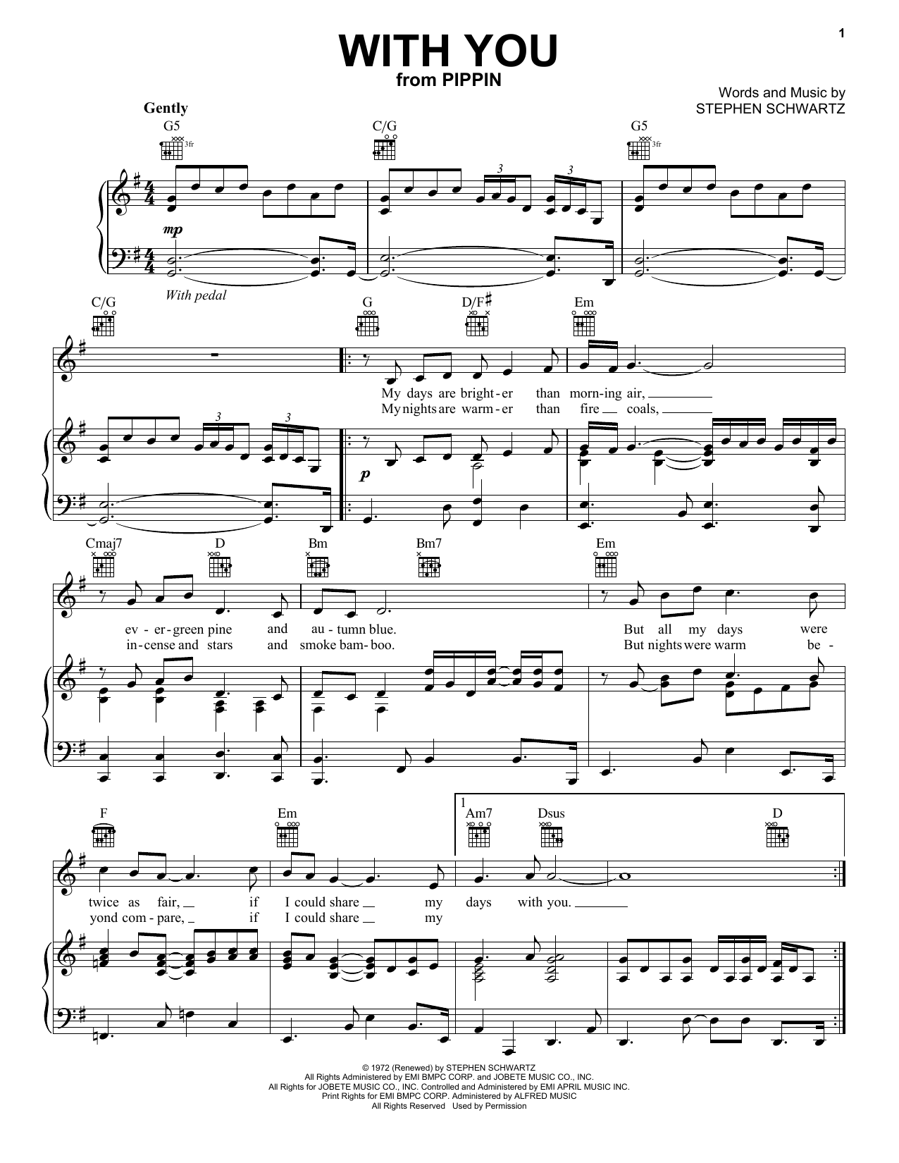 Product picture to: With You (from Pippin)