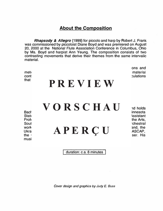 Produktgalerie: Seite 3 von 21 Rhapsody and Allegro , , (Pikkoloflöte und Harfe)