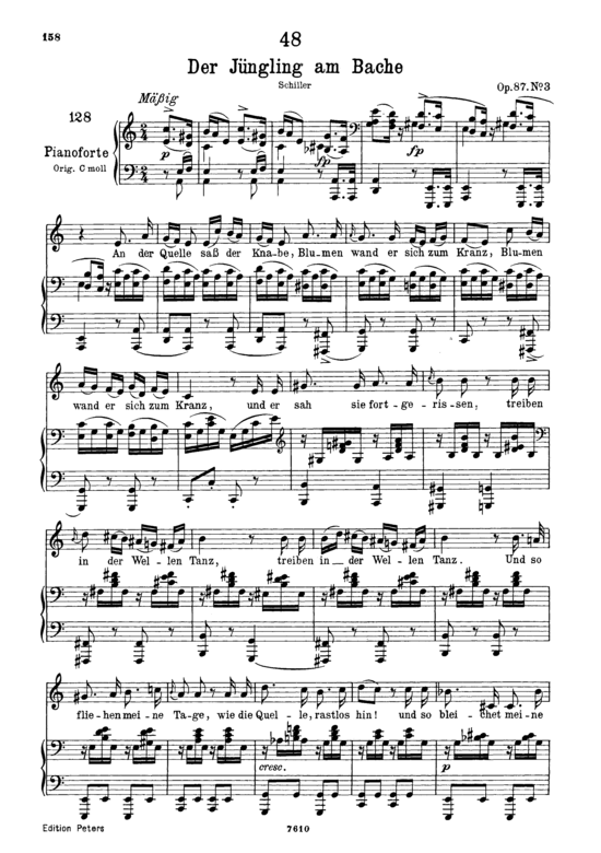 Product picture to: Der Jüngling am Bache D.638Franz Schubert