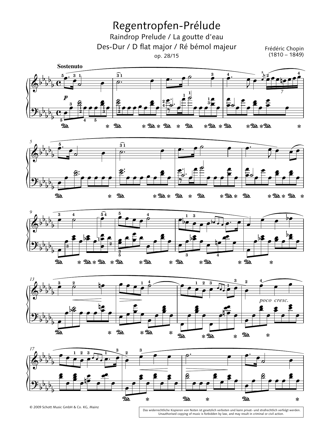 Product gallery: Page 1 of 1 Raindrop Prelude in D-flat major, Hans-Gunter Heumann
