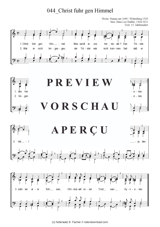 Produktbild zu: Christ fuhr gen Himmel Chorsatz Alte Meister