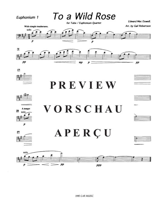Product gallery: Page 5 of 10 To a Wild Rose , , (Tuba Quartett EETT)