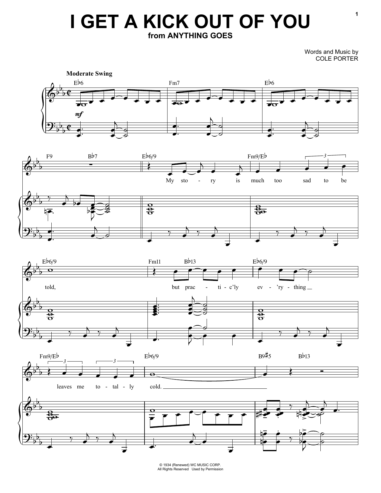 Product picture to: I Get A Kick Out Of You [Jazz version] (from Anything Goes) (arr. Brent Edstrom)