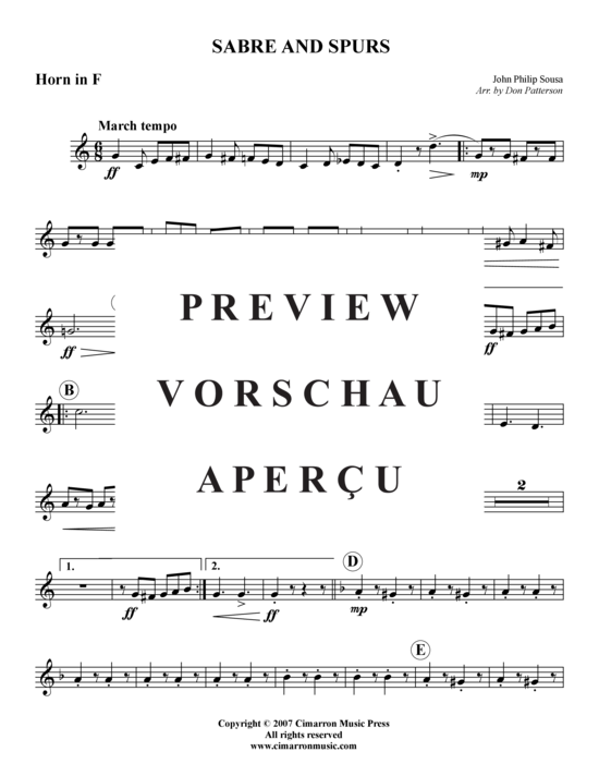 Produktgalerie: Seite 5 von 14 Sabre and Spurs , , (Blechbläserquintett)