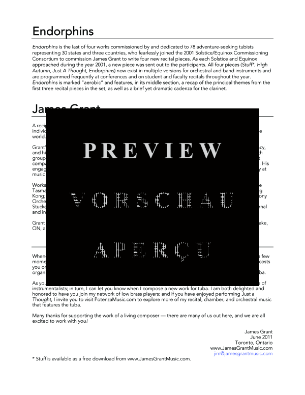 Product gallery: Page 4 of 11 Endorphins, , (tuba and piano)