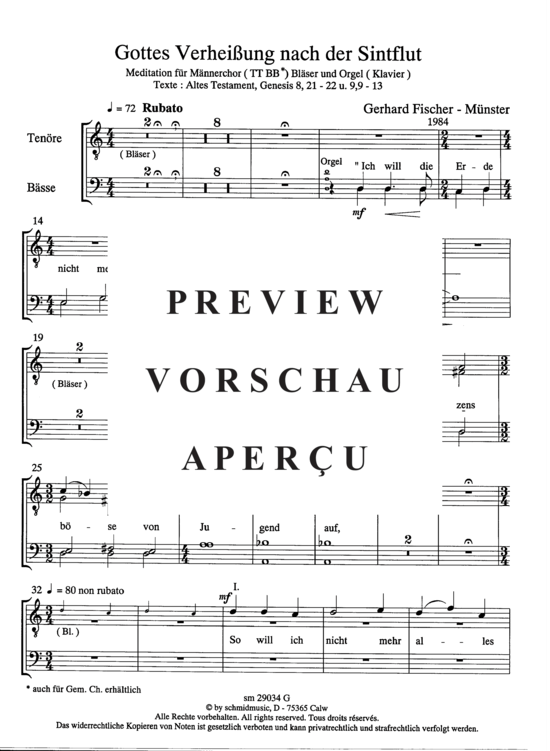 Product gallery: Page 2 of 5 Gottes Verheissung nach der Sindflut , , (male choir edition)