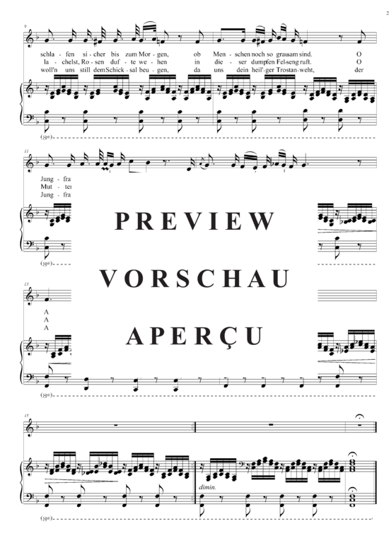 gallery: Ave Maria (Ellens Gesang III) , ,  D. 839 in F-Dur (Gesang tief + Klavier)