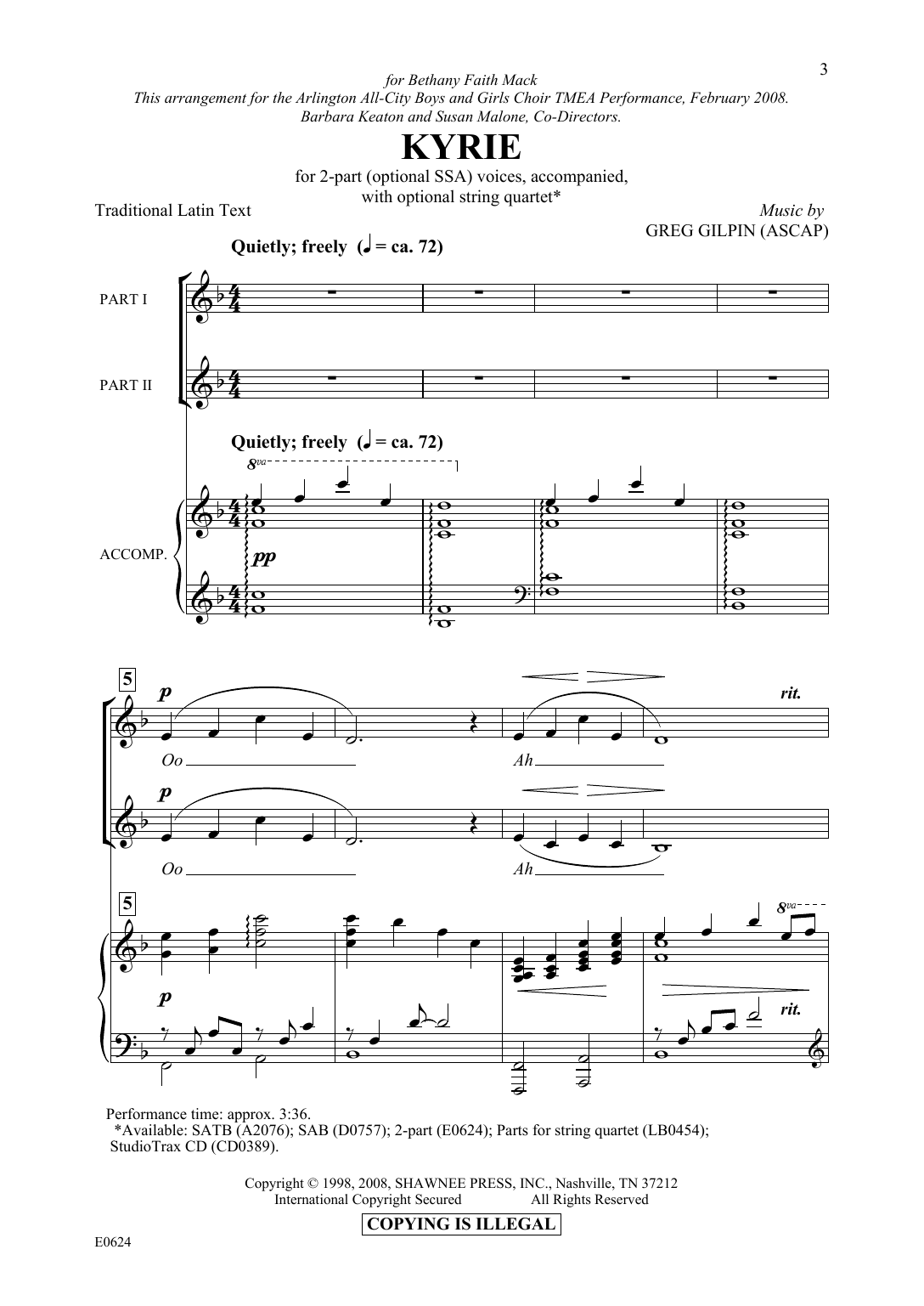 Produktgalerie: Seite 1 von 1 Kyrie, Greg Gilpin, Chor