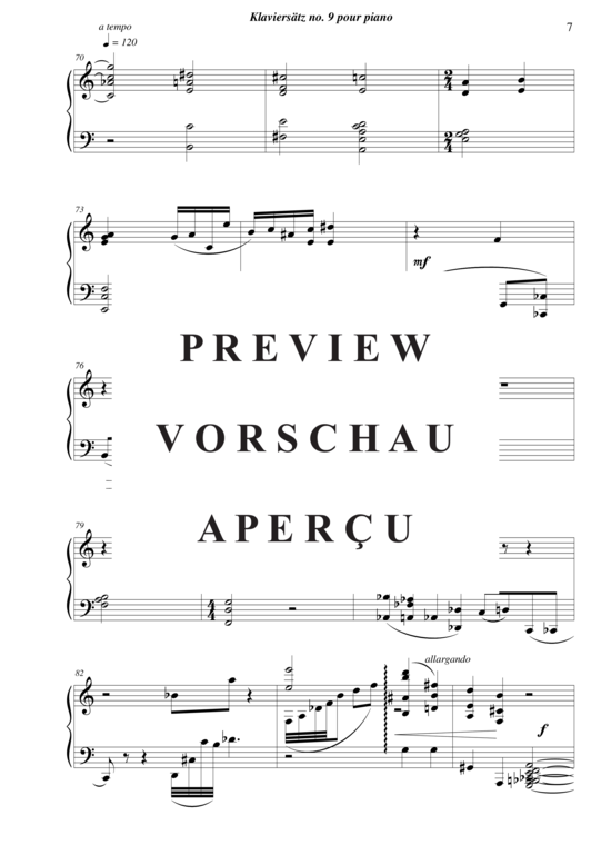 Product gallery: Page 8 of 12 Klaviersätz no. 9 , , Piano Solo