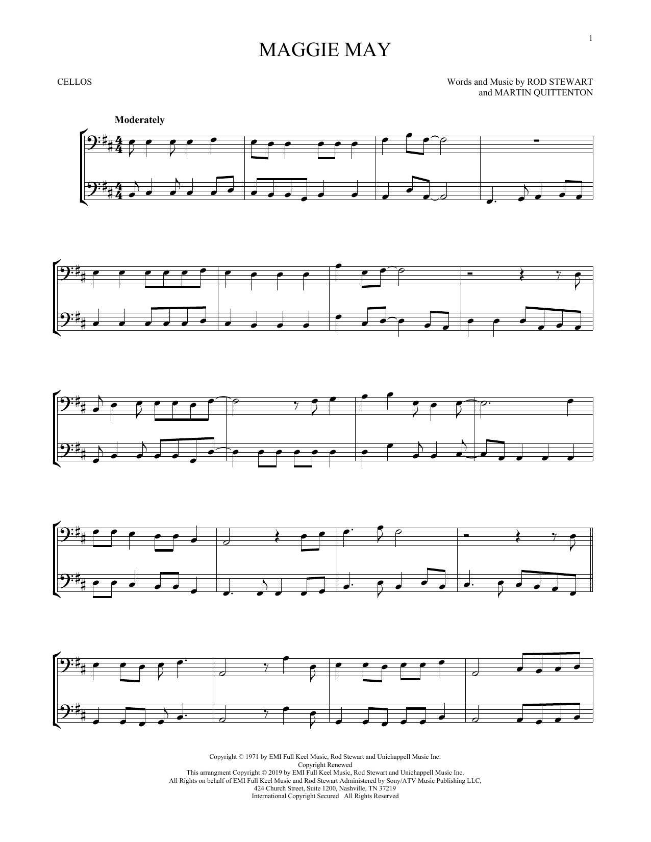 Produktgalerie: Seite 1 von 1 Maggie May, Rod Stewart, Violoncello