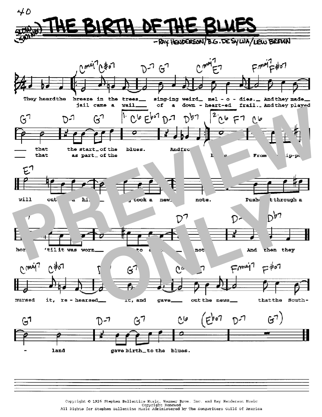 Produktbild zu: The Birth Of The Blues