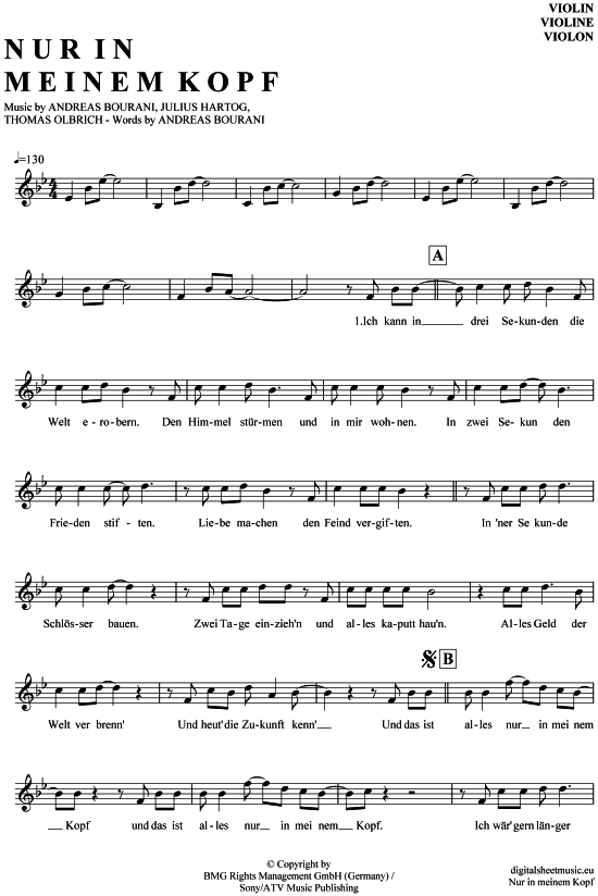 Produktbild zu: Nur in meinem Kopf Andreas Bourani