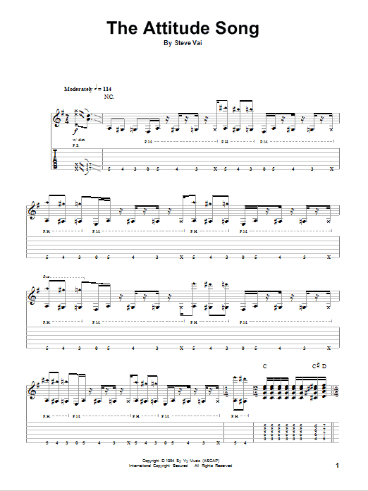 Produktgalerie: Seite 1 von 1 The Attitude Song, Steve Vai, Gitarre