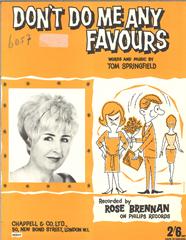 cover: Don't Do Me Any Favours, Rose Brennan