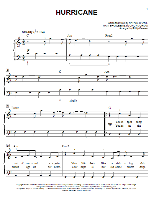 Product picture to: Hurricane (arr. Phillip Keveren)