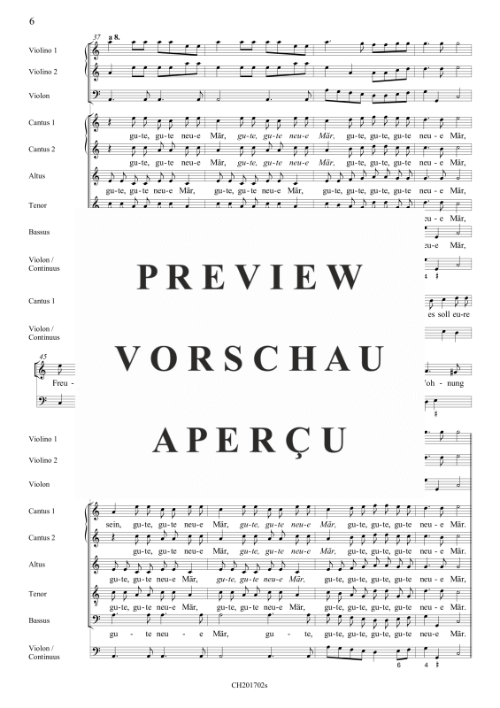 Produktgalerie: Seite 7 von 11 Vom Himmel hoch (Partitur), , Gemischtes Ensemble CCATB, 2 Violinen, Violon und BC