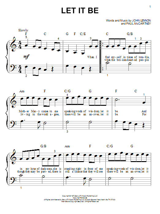 Produktgalerie: Seite 1 von 1 Let It Be, The Beatles, Klavier