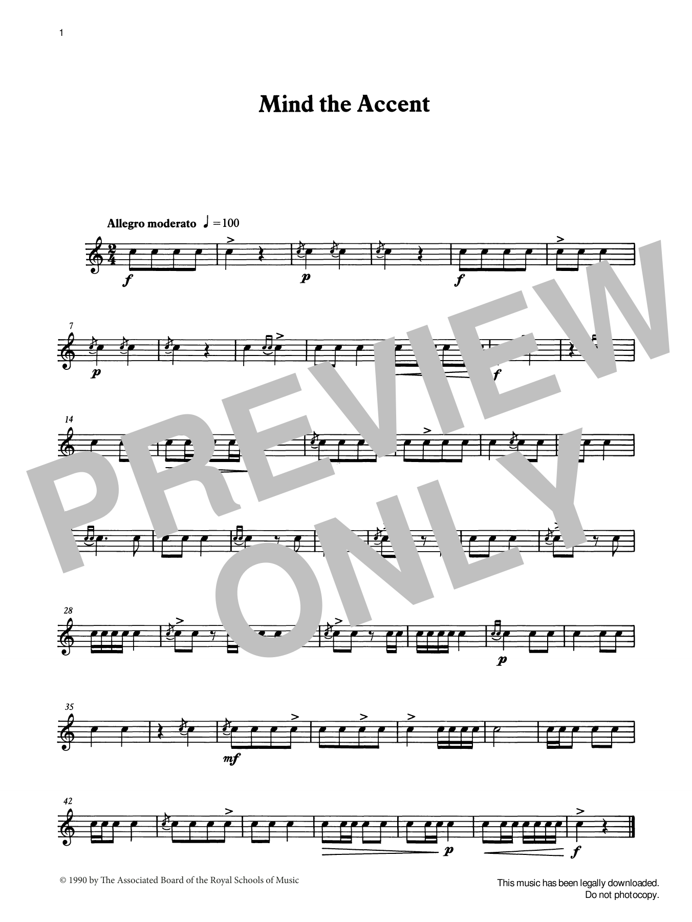Produktgalerie: Seite 1 von 1 Mind the Accent from Graded Music for Snare Drum, Book I, Ian Wright and Kevin Hathaway, Percussion