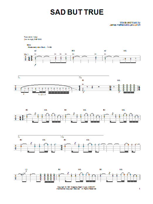 Product gallery: Page 1 of 1 Sad But True, Metallica