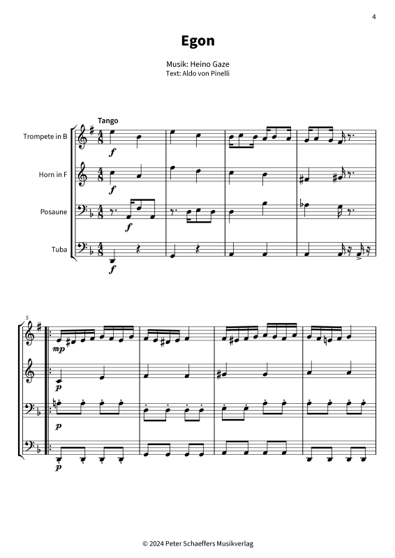 Produktgalerie: Seite 1 von 11 Egon - Schwungvoller Tango-Schlager, Friedel Hensch & Die Cypres, Blechbläser Quartett