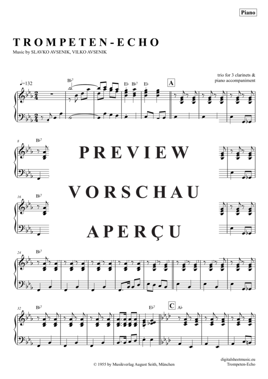 gallery: Trompeten Echo , Avsenik , Slavko, (Klarinetten Trio + Klavier)