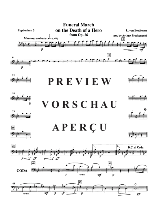 Produktgalerie: Seite 10 von 14 Funeral March on the Death of a Hero , , (Tuba Ensemble EEEE/TTT + Pauken)