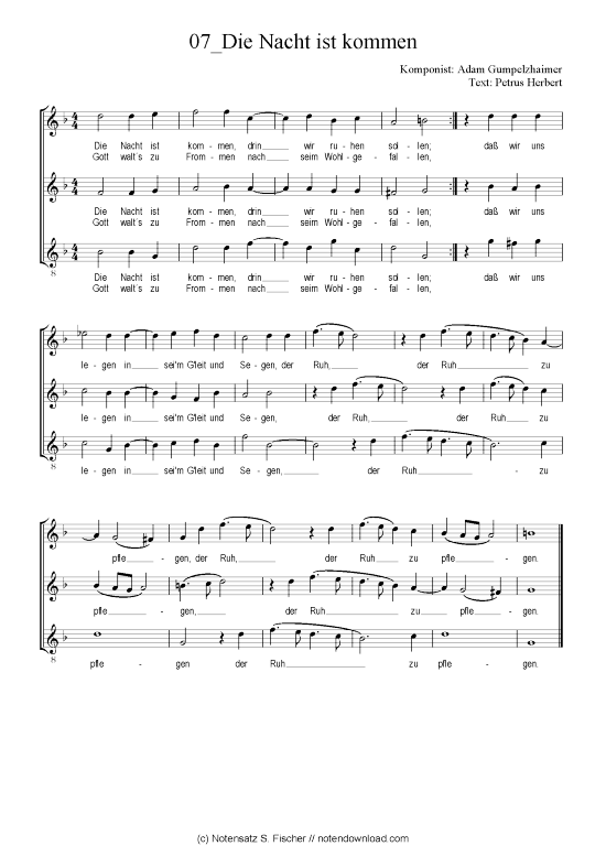 Produktbild zu: Die Nacht ist kommen Adam Gumpelzhaimer / Petrus Herbert