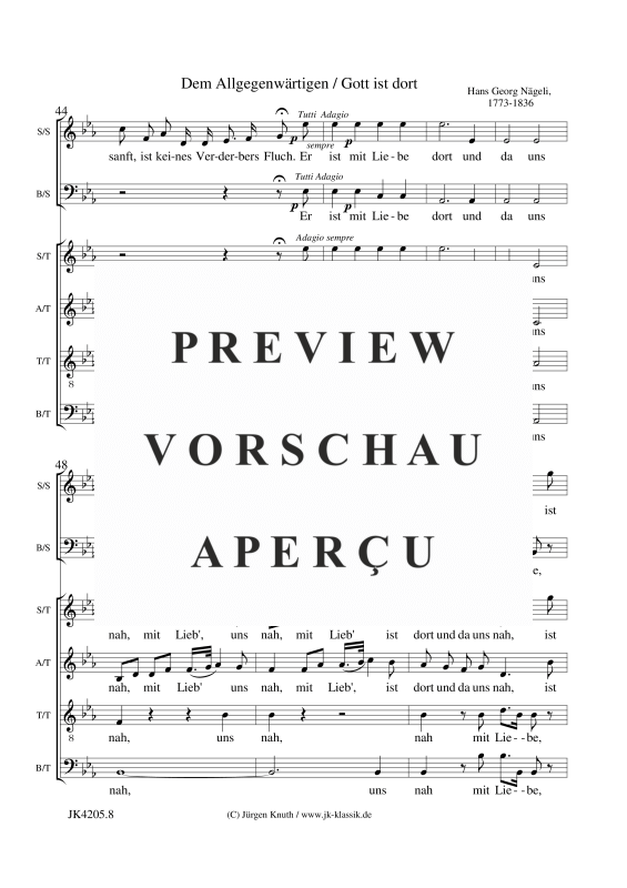 gallery: Dem Allgegenwärtigen - Gott ist dort (Rundgesang), , Gemischter Chor SSATTB